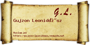 Gujzon Leonidász névjegykártya